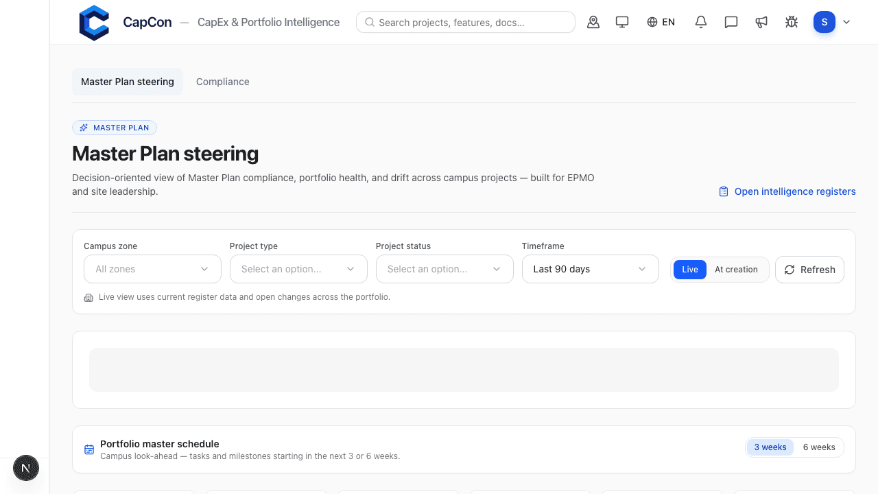 Capex portfolio – Q2 2026